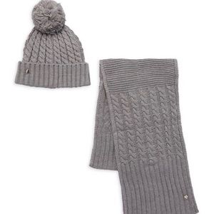 KATE SPADE cable beanie and scarf set